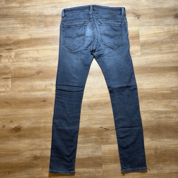 Diesel Jogg Jeans Men 30x32 Blue Thavar-NE Slim Skinny Stretch Distressed 0842W - Picture 3 of 15